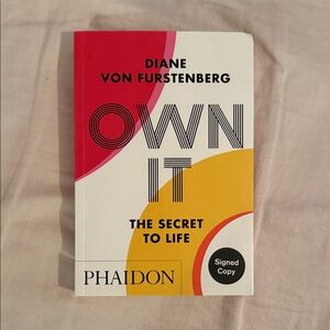 Signed Diane Von Furstenberg 'Own It' Book - Red, Yellow, Black